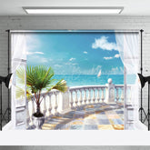 Lofaris Leisurely Seaside Vacation Villa Summer Backdrop